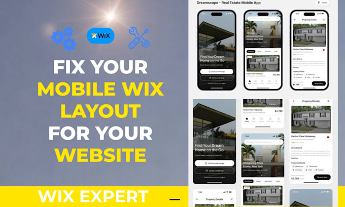 fix your wix mobile layout, overlapping elements and broken design