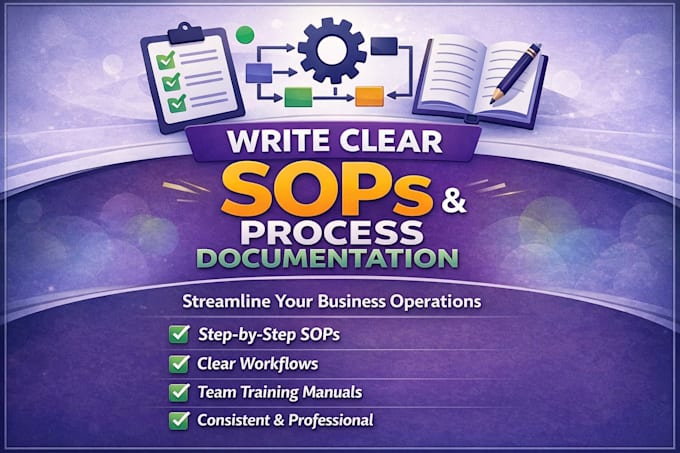 write clear sops and business process documentation for your team