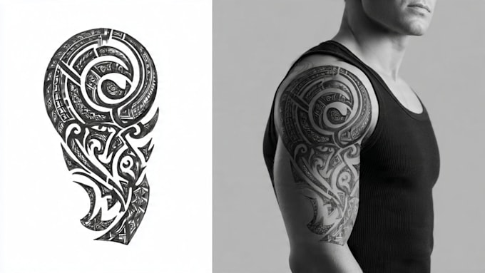 design a polynesian maori tribal tattoo