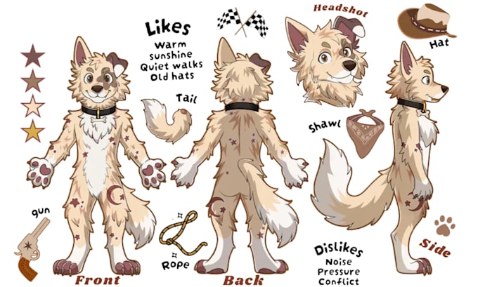 Draw furry fursona reference sheet furry anthro sfw nsfw character oc ...