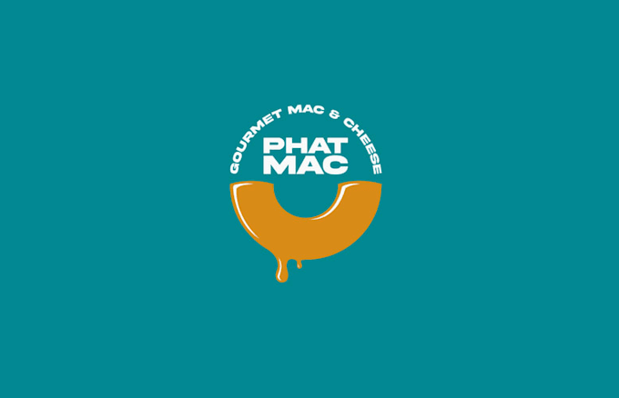 design vibrant modern mac cheese street food logo