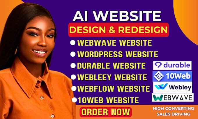 build durable ai weebly website,10web webwave website webflow, durable website