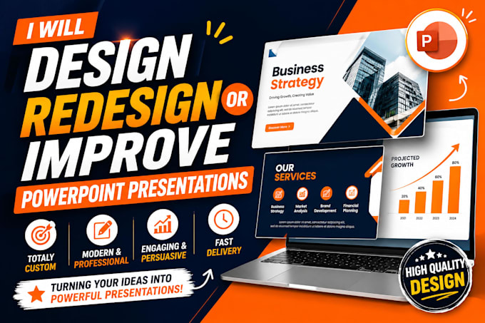 design, redesign, or improve powerpoint presentations