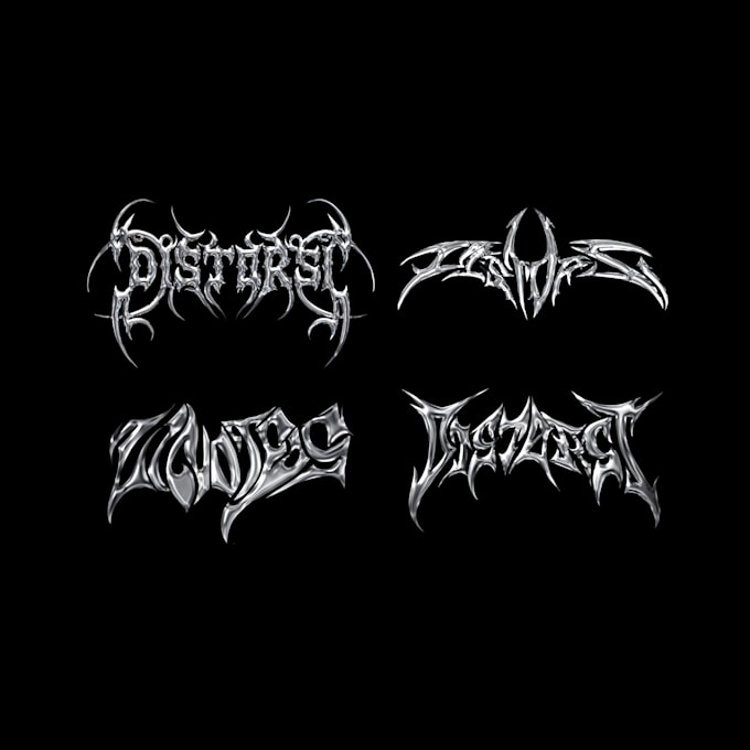 create a powerful metal logo with chrome effects
