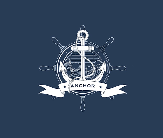 create attractive and imagination anchor logo design