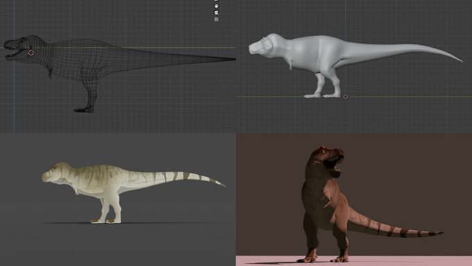 create 3d models of dinosaurs, animals, and other creatures