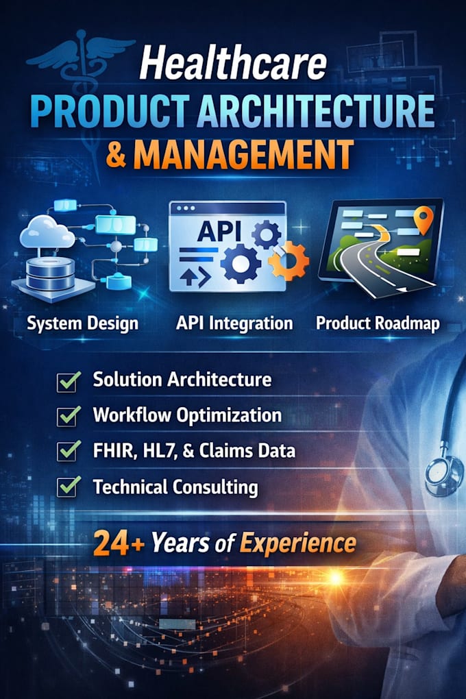 design healthcare product architecture, workflows, and development plans