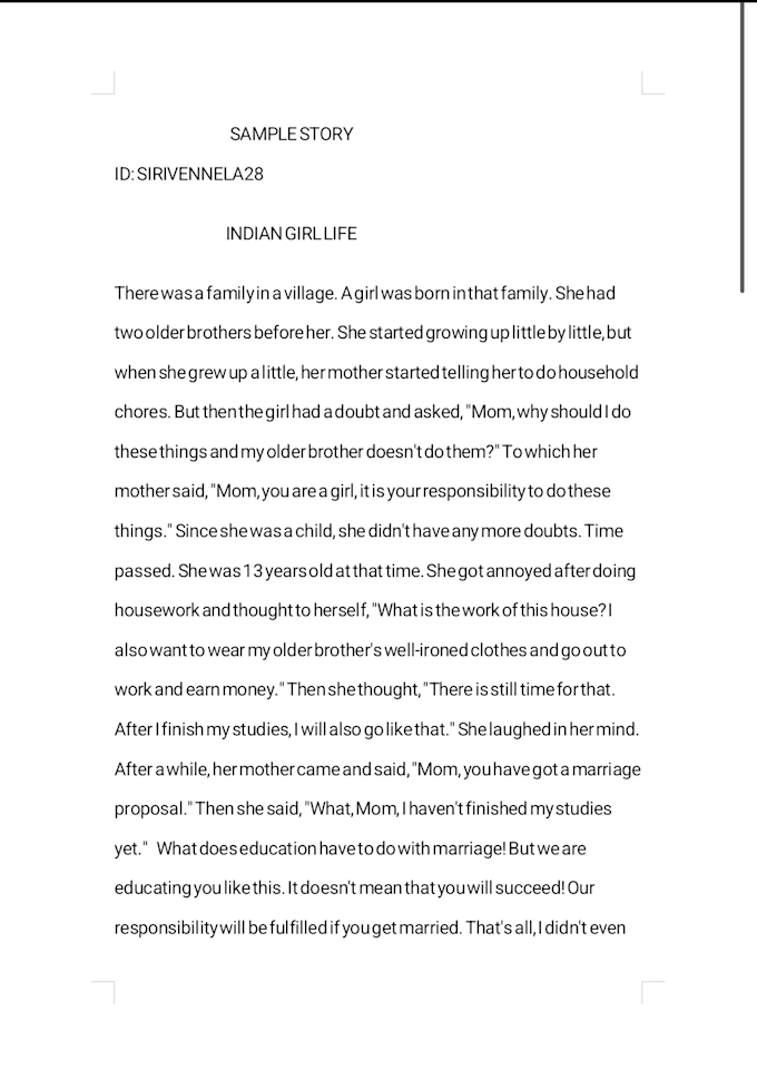 write creative writings and stories