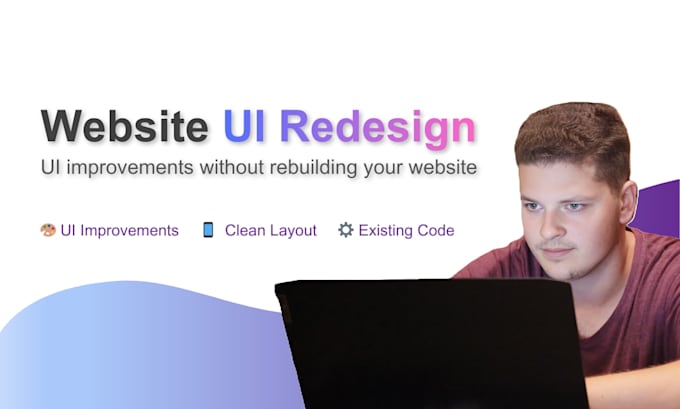 redesign and improve your website UI by editing your existing code