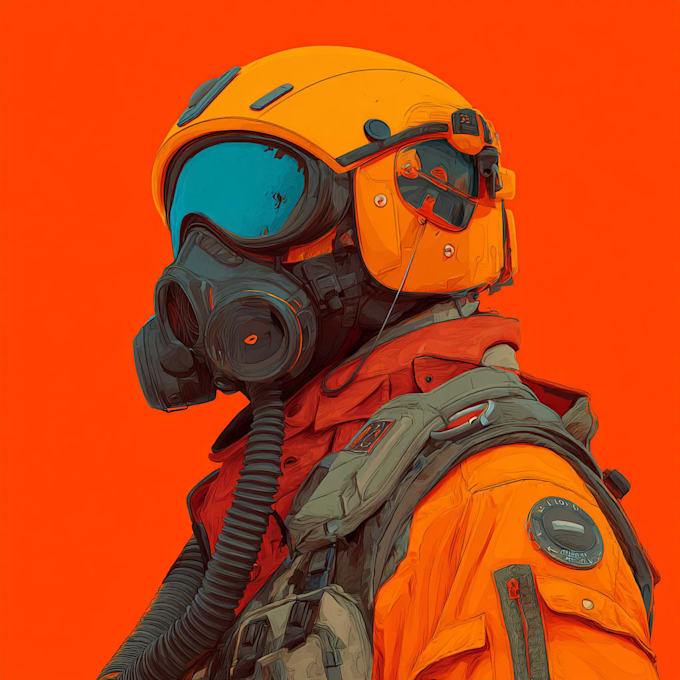 sci fi character illustration or sci fi character