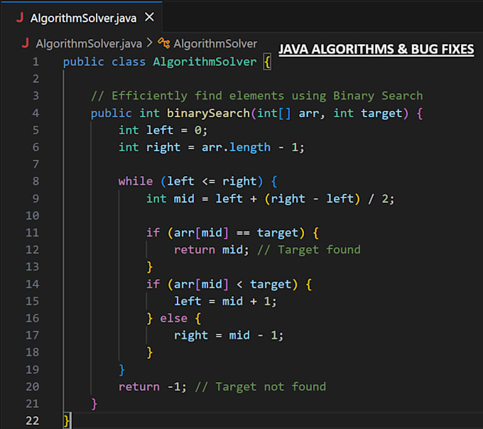 write, debug, and optimize custom java code and algorithms