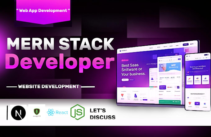 develop mern stack web app as full stack, mern stack developer