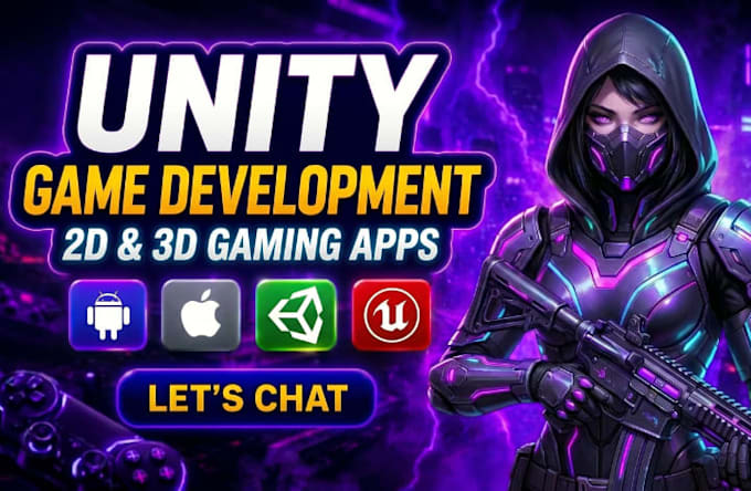develop unity 2d game, unity 3d game or mobile game development