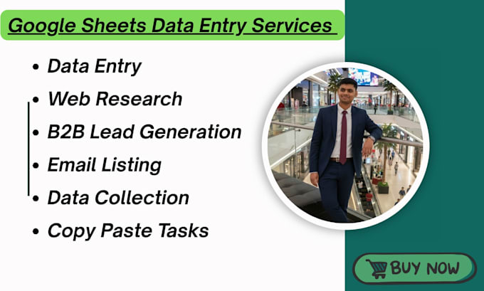 do professional data entry, web research and b2b lead generation