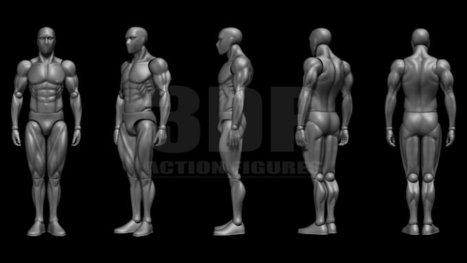 Sculpt 3d articulated action figure toy design 3d statue figurine for ...