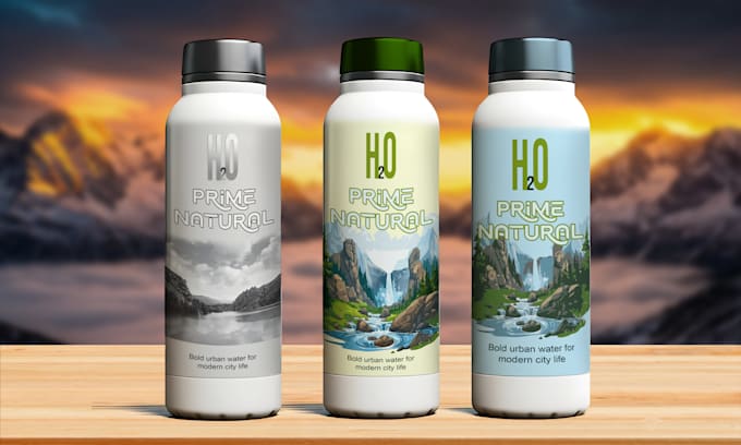 design professional water bottle label packaging