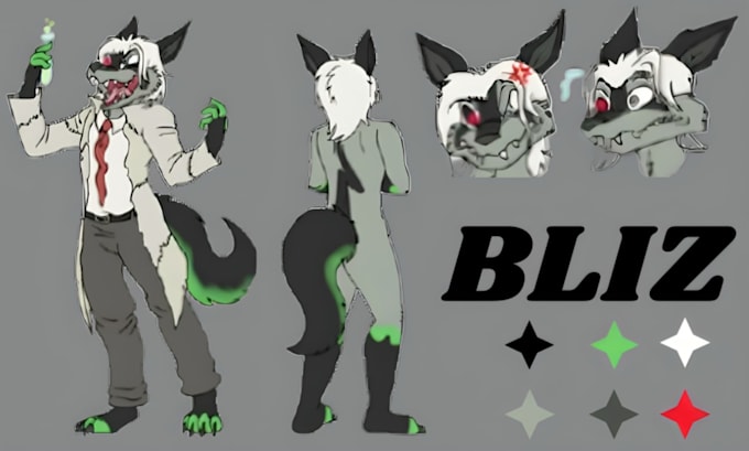 draw furry reference sheet fursona ref sheet anthro character furry ref sheet