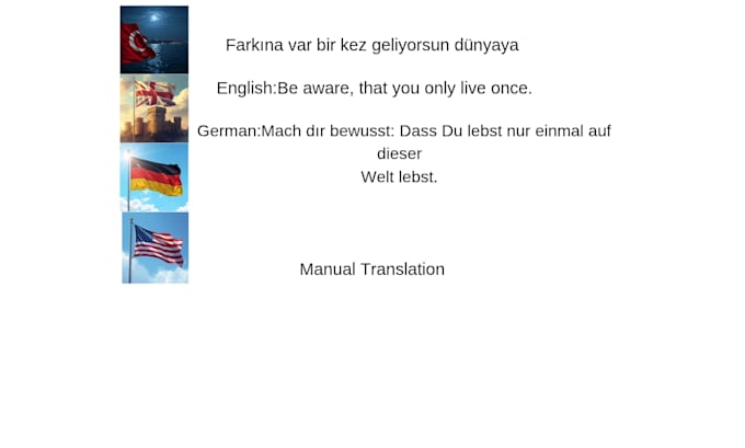 manually translate english to german and german to english