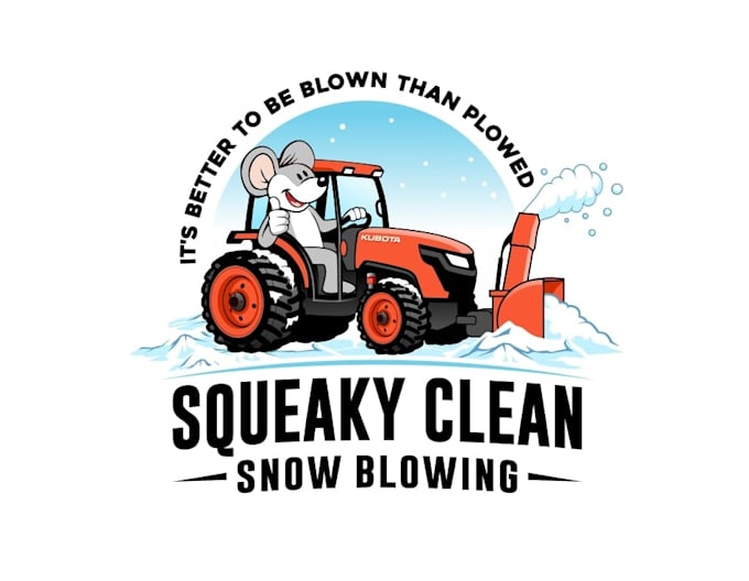 do make an modern custom snow blowing logo