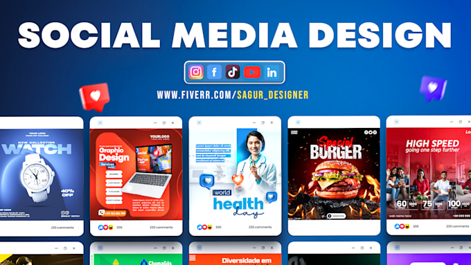 design instagram carousel post, facebook ad creative, reels and stories