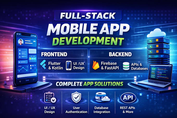 develop full stack mobile apps with kotlin or flutter