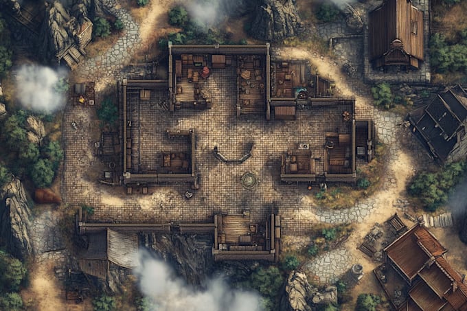 create dnd maps, battlemaps, labyrinth map
