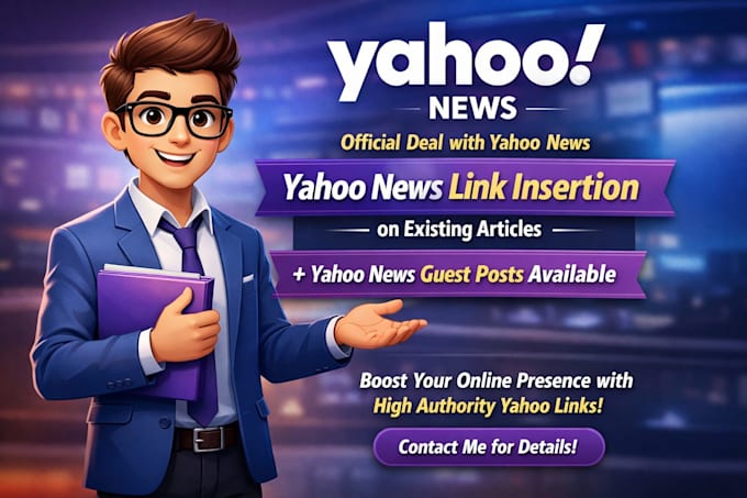 insert your link or brand mention in yahoo news articles