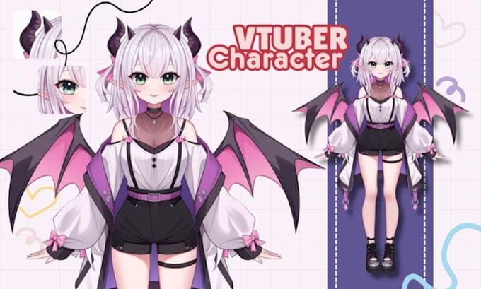 convert your live 2d to 3d vtuber vrm character model,mmd,rigging,vriod