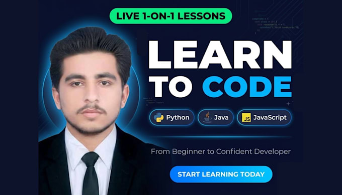 be your python tutor and teach you python, java or javascript from scratch