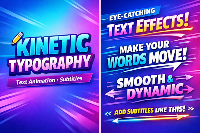 create kinetic typography, text animation, or subtitles video