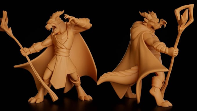 Do 3d model rigging game character low poly model character blender ...