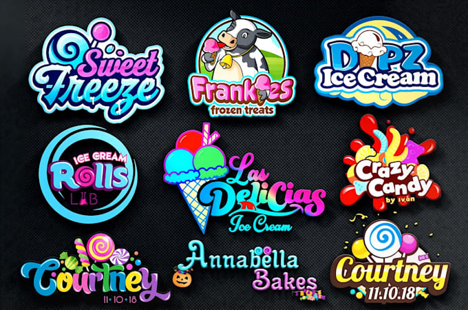 design candy, chocolate, bakery, sweets, or food logo