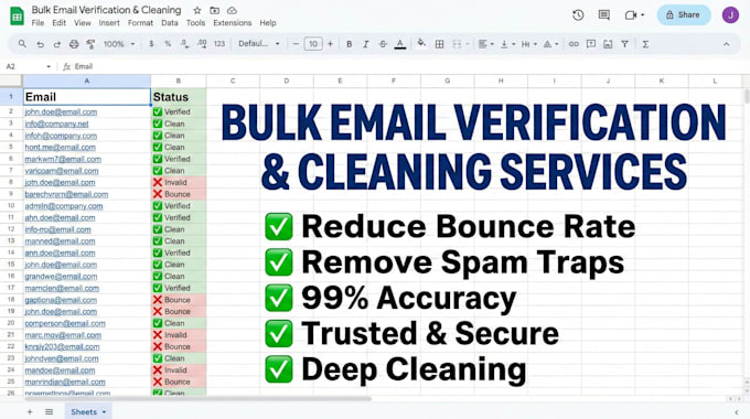 do bulk email verification and clean your email list to reduce bounce rate