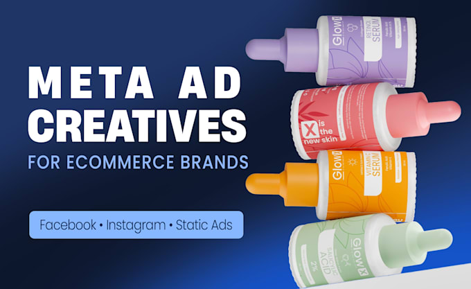 design meta ad creatives and static ads for ecommerce brands