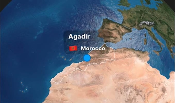 create stunning airplane flight path animation on world map