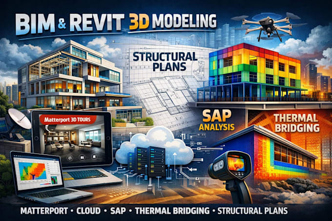 Visual Reference: Bim Revit 3D Modeling Matterport Cloud Sap Thermal Bridging Structural