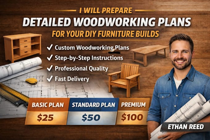 Prepare detailed woodworking plans for your diy furniture builds by ...