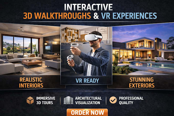 create an interactive 3d architectural walkthrough or VR experience