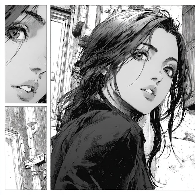 draw a unique comic book page or manga page