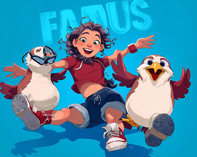 design awesome comic and cartoon style characters