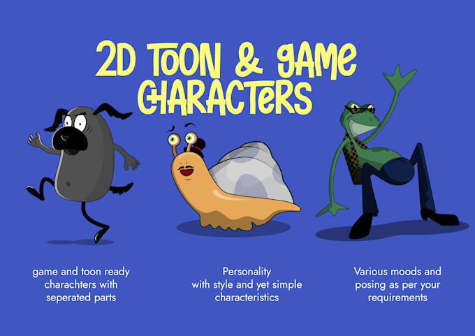 create simple 2d game characters