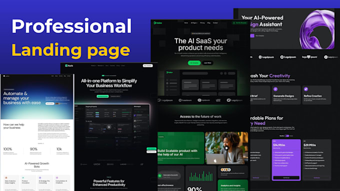 create a conversion focused saas landing page for tech startups