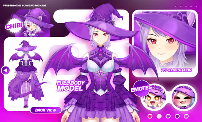 design vtuber bundle for your stream in anime style
