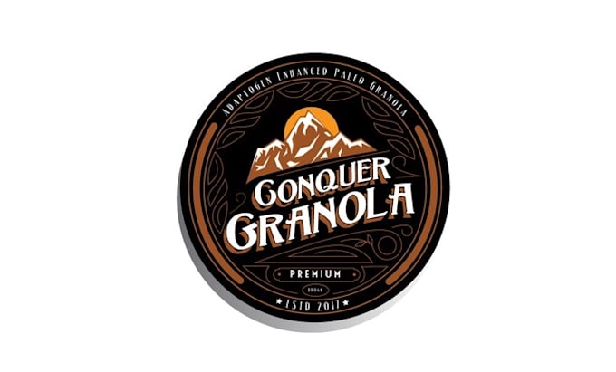 design power packed energy boosting granola logo