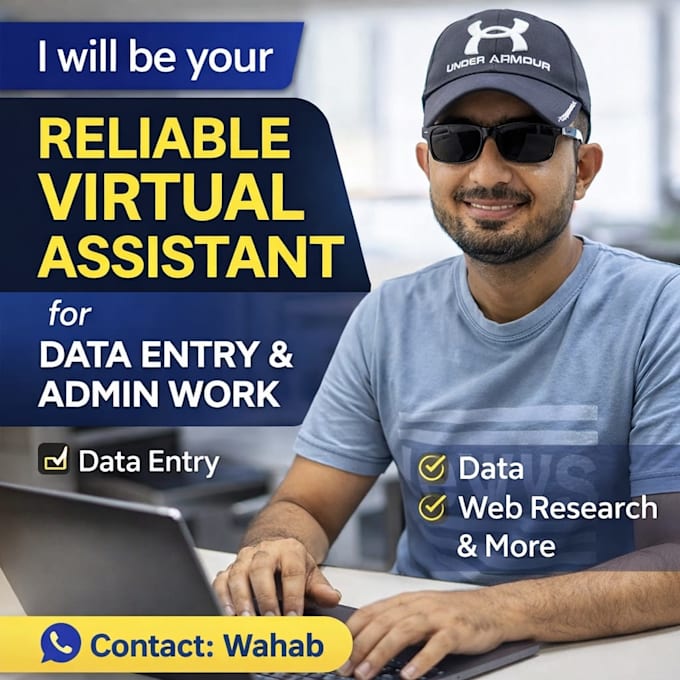 be your effective virtual assistant for data entry and admin work