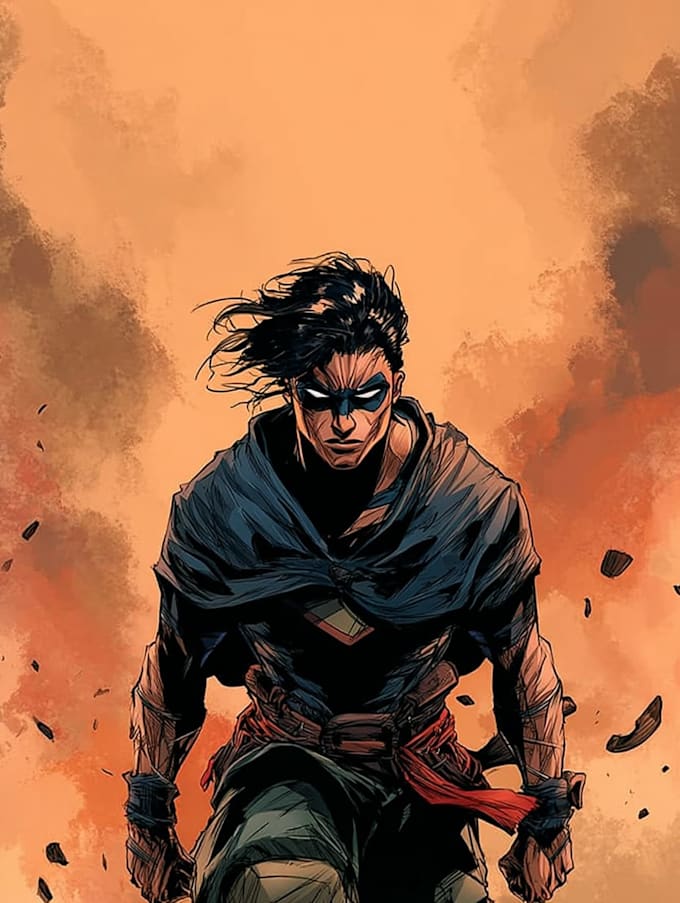 comic book illustration superhero comic cover storyboard