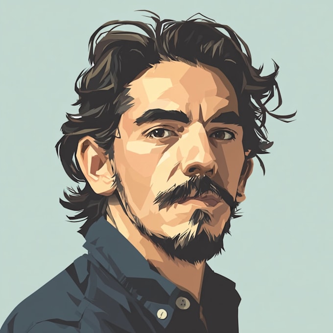 draw cartoon vector portrait with your face