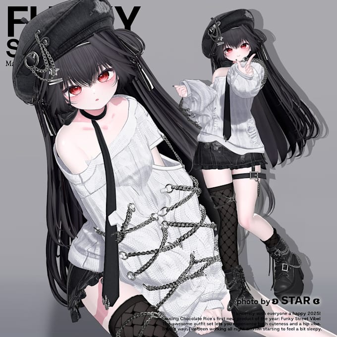 design custom vtuber 3d model rigging for vrchat with vroid studio