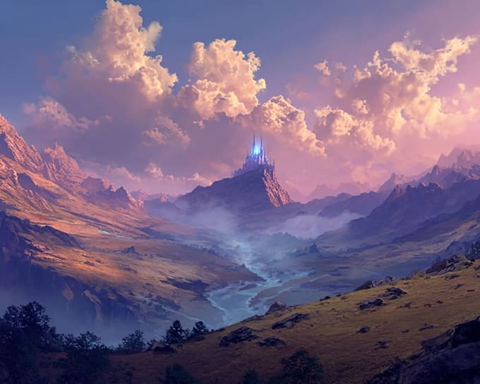 illustrate fantasy environments for games and novels