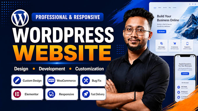 design and develop a fast responsive wordpress website